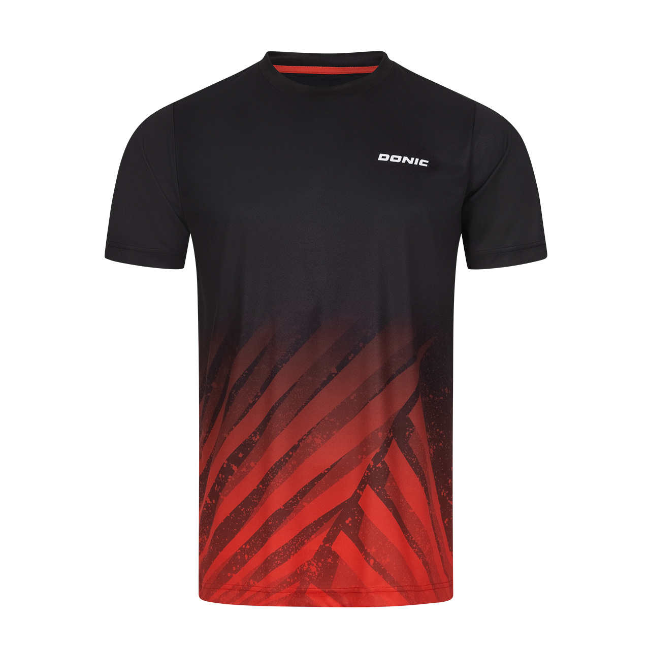 DONIC T-Shirt Argon schwarz/rot Brust